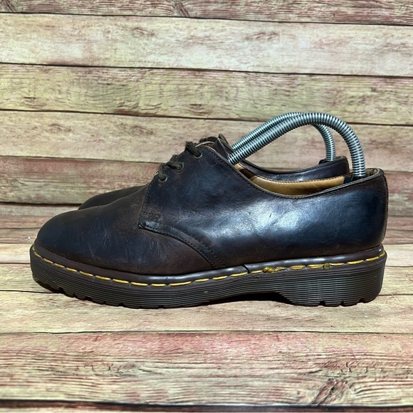 Dr. Martens Brown Leather Lace Up Low Boots main image 5